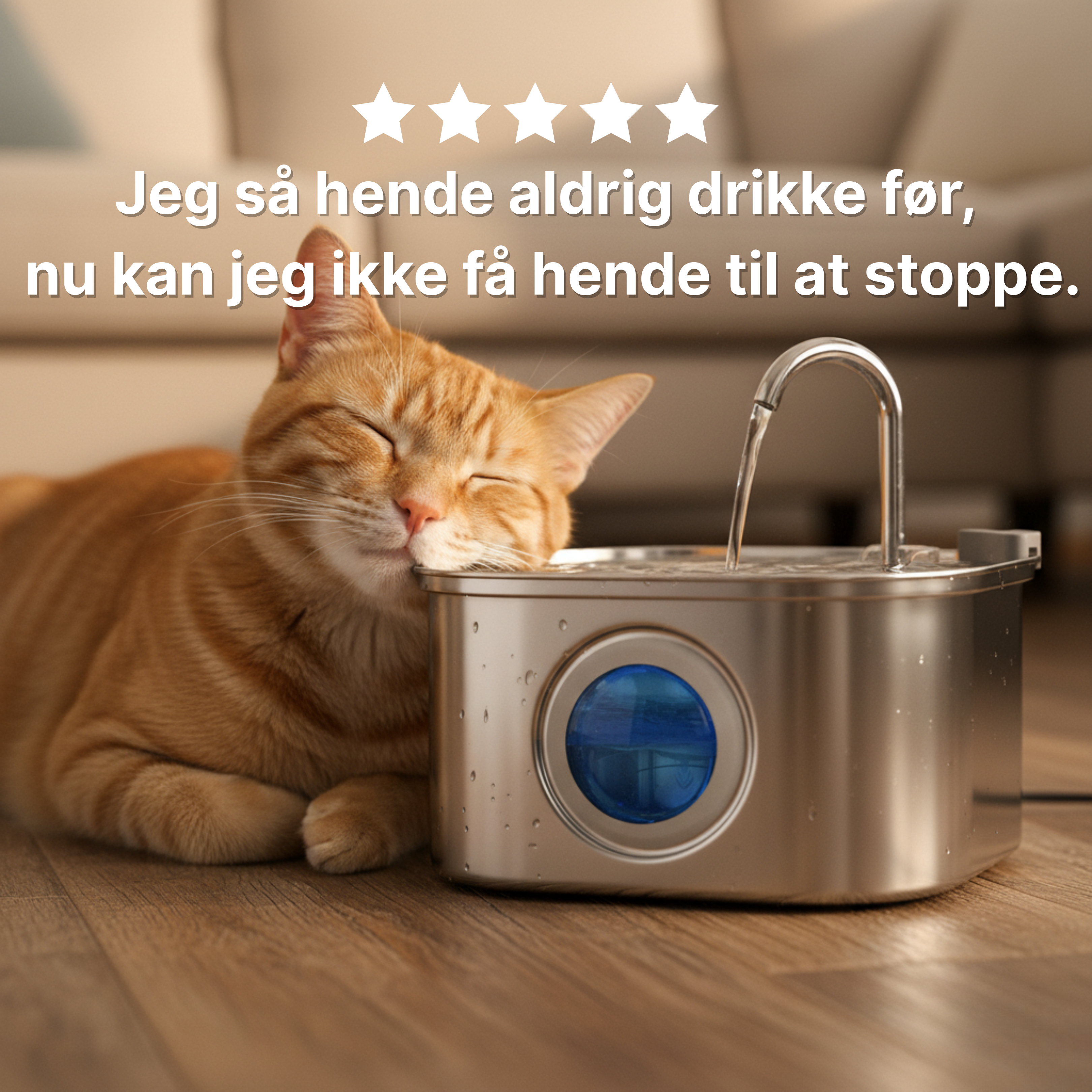 Kattellas vandfontæner i rustfrit stål